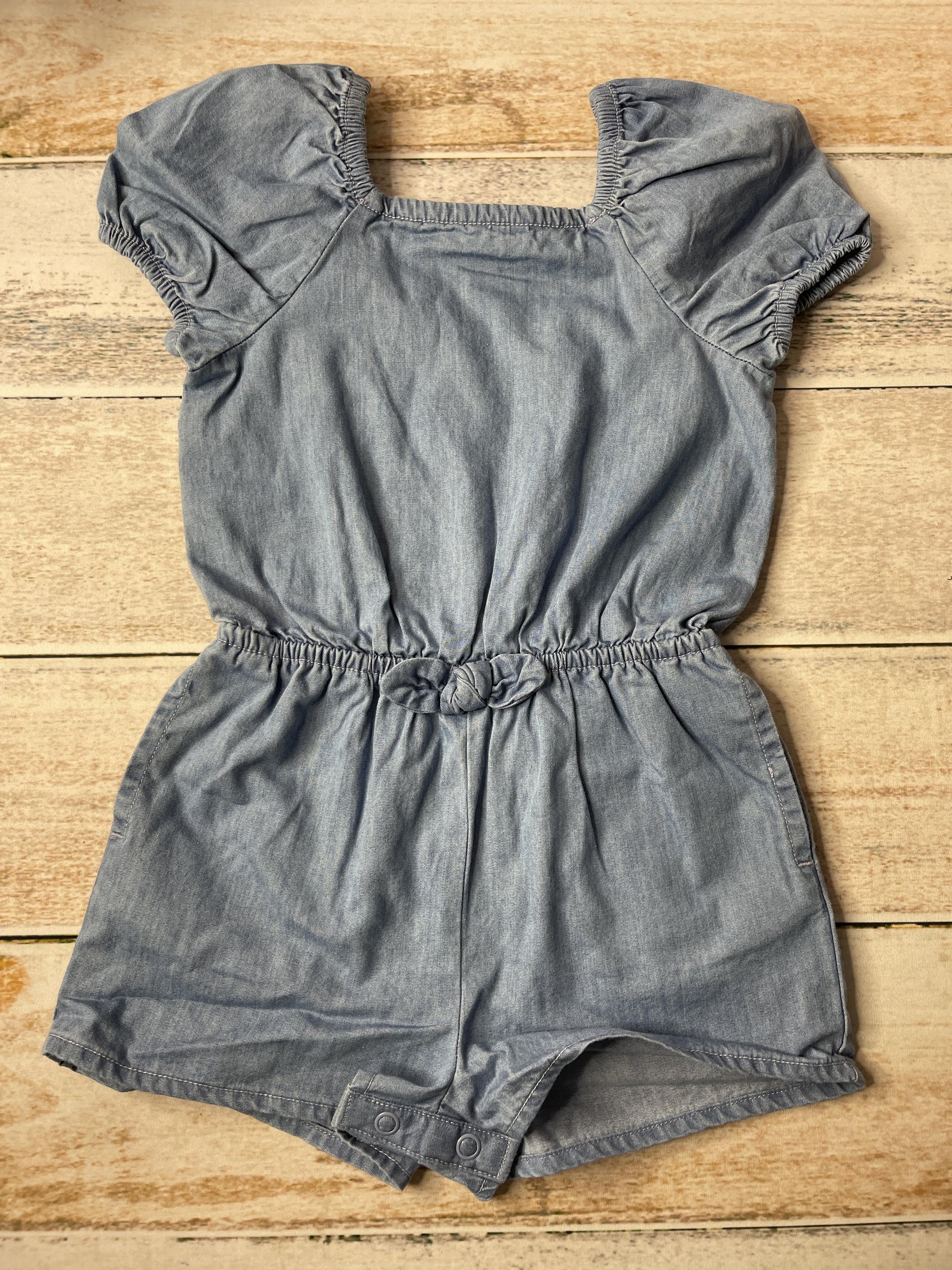 Cat & Jack Girls Denim Romper Size: 18 months Denim