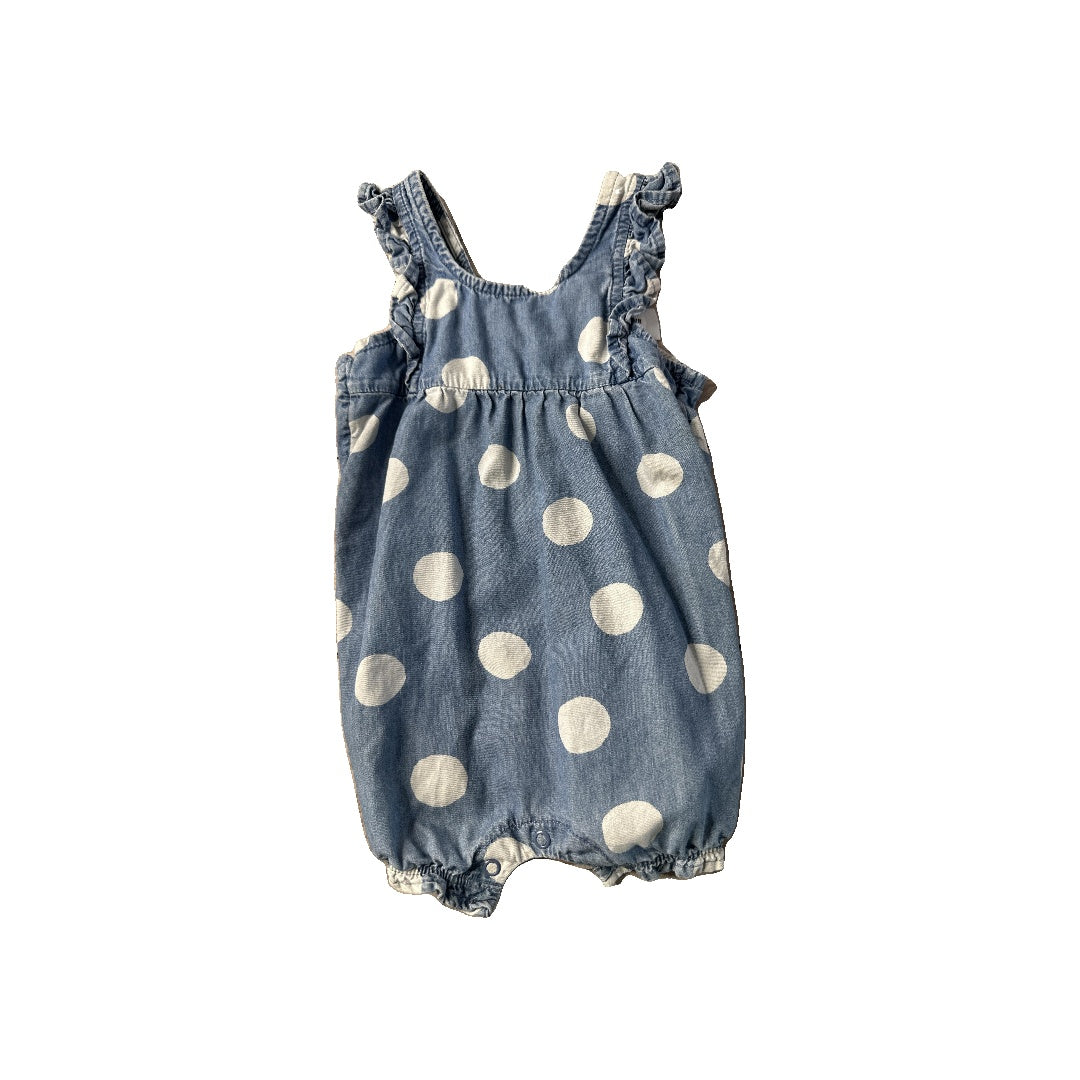 Carters Girls Denim Romper Size: 6-9 months Denim