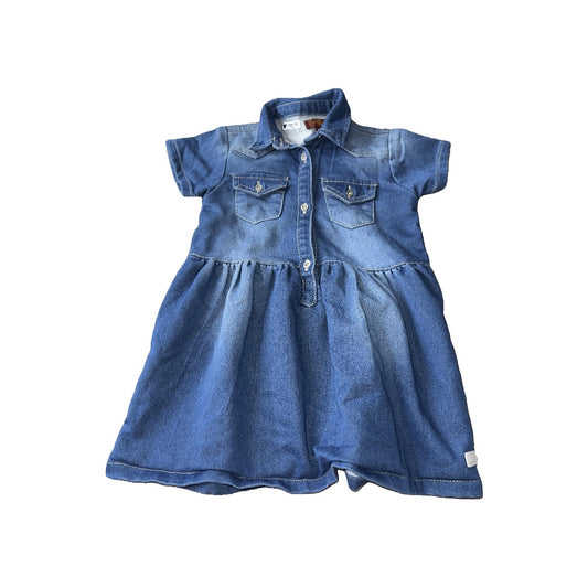 7 For All Mankind Girls Denim Dress Size: 3T Denim