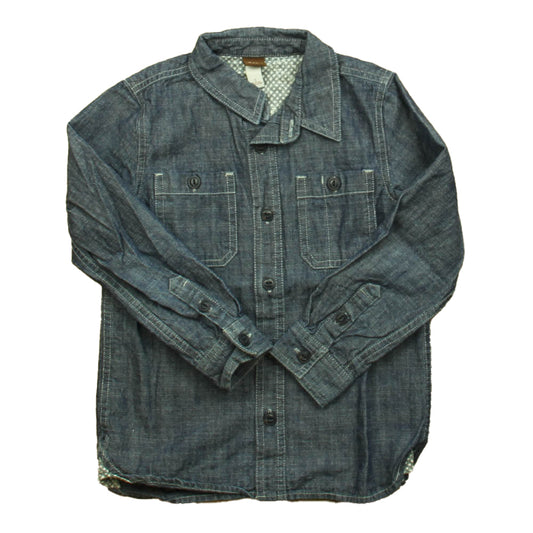 Tea Boys Denim Button Down Long Sleeve Size: 5T Denim