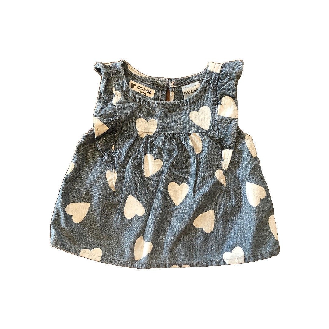 Carters Girls Denim Shirt Size: Newborn Denim