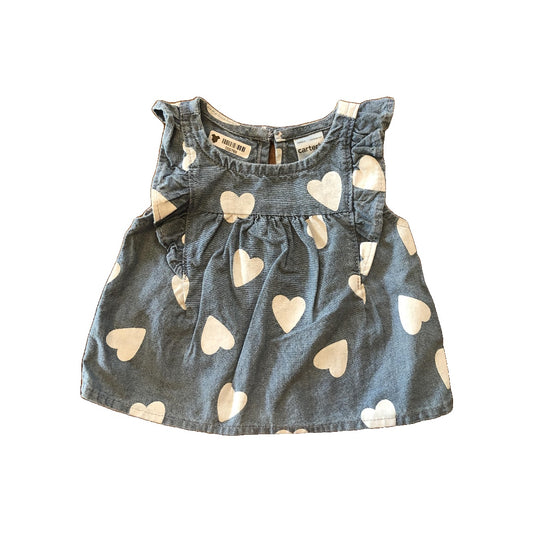 Carters Girls Denim Shirt Size: Newborn Denim