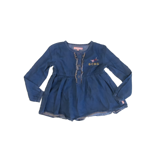 BCBG Girls Girls Denim Long Sleeve Tops Size: 5T Denim