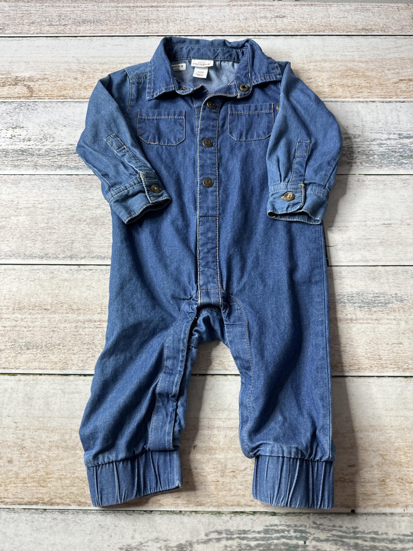 Cat & Jack Unisex Denim Long Sleeve Outfit Size: 6-9 months Denim