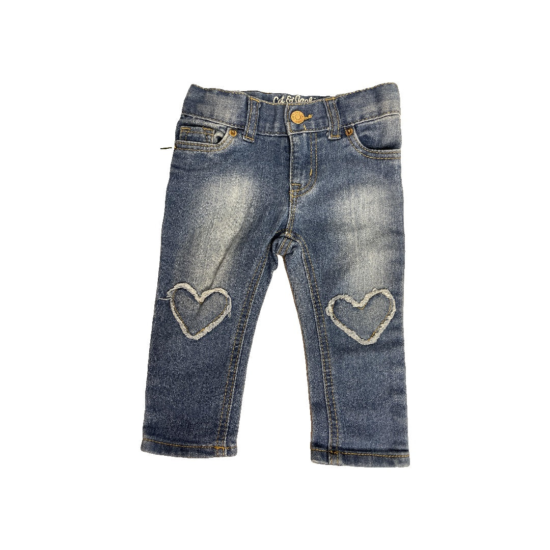 Cat & Jack Girls Denim Jeans Size: 12 months Denim