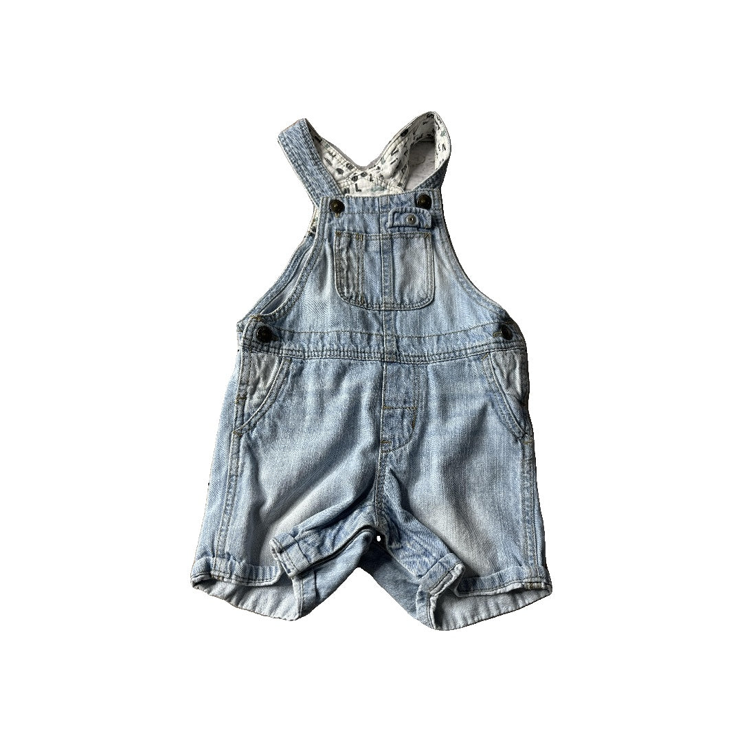H&M Girls Denim Overalls Size: 6-9 months Denim