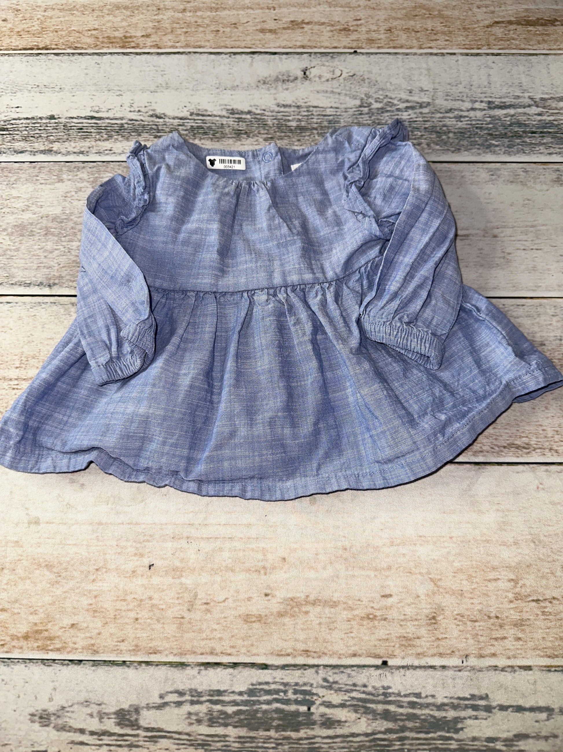Cat & Jack Girls Denim Dress Size: 3-6 months Denim