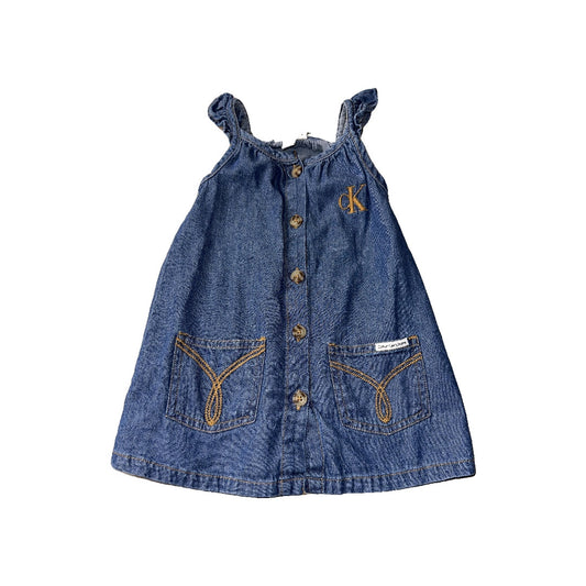 Calvin Klein Girls Denim Dress Size: 2T Denim
