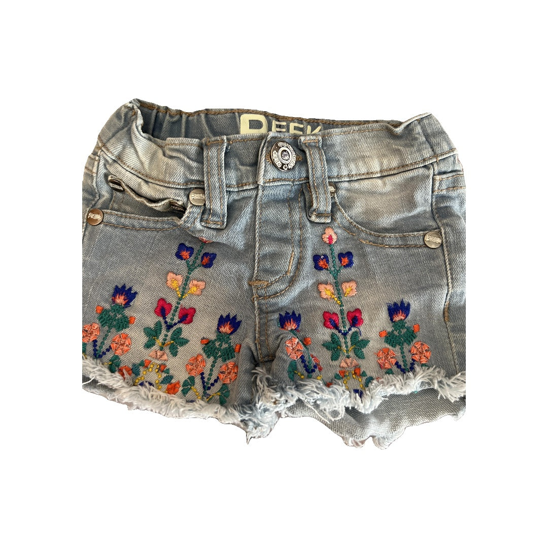 Peek Girls Denim Shorts Size: 3-6 months Denim