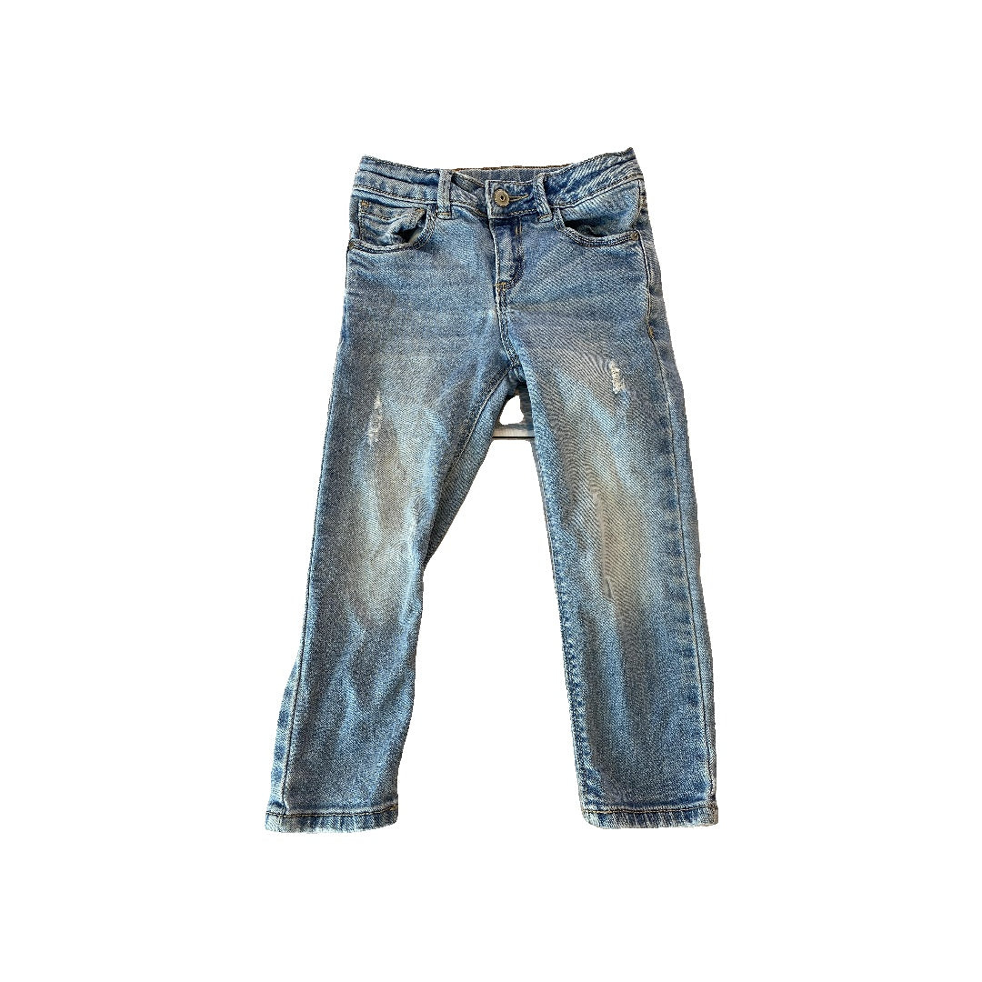 Zara Girls Denim Jeans Size: 4T Denim