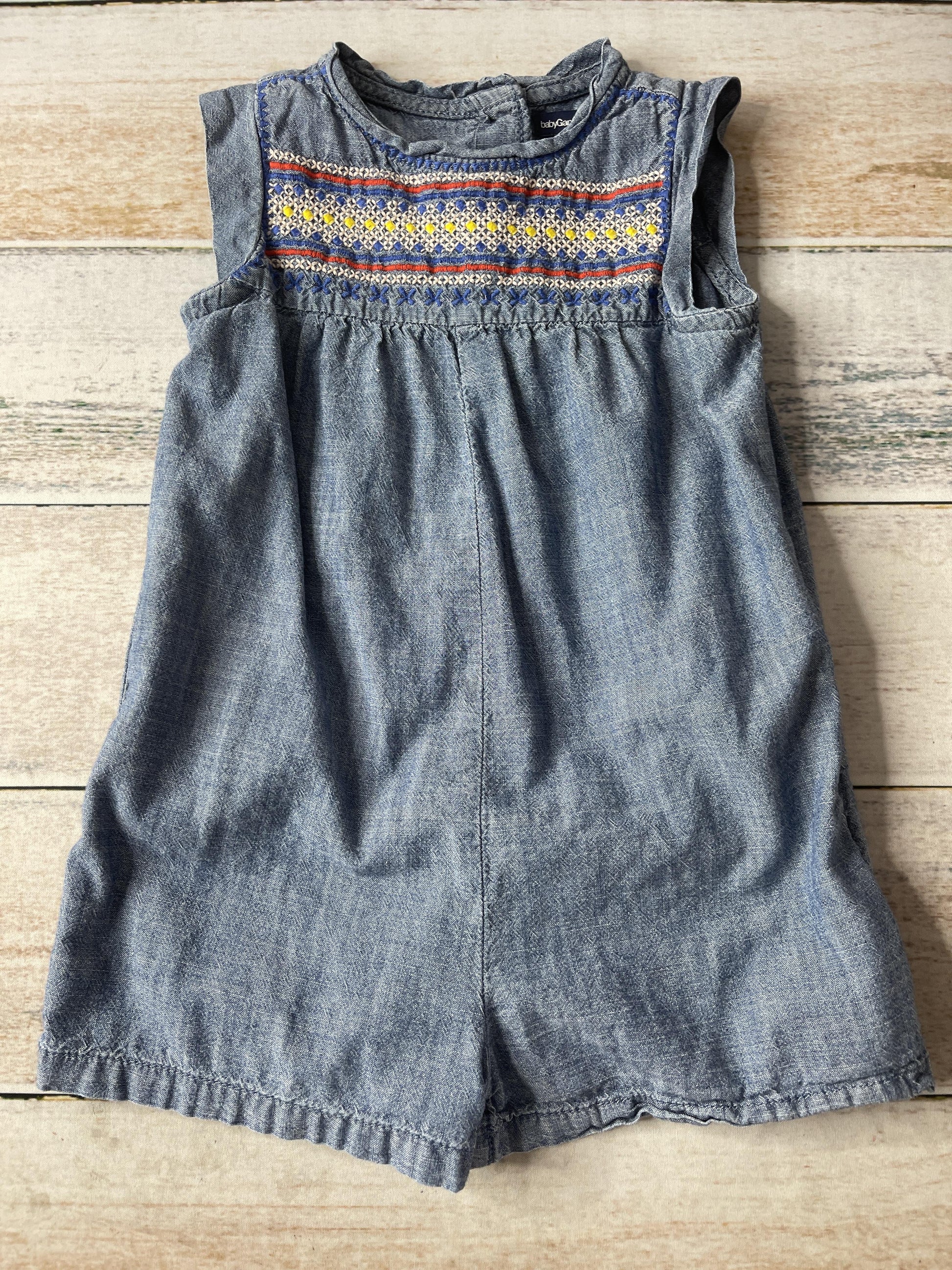 Gap Girls Denim Romper Size: 2T Denim