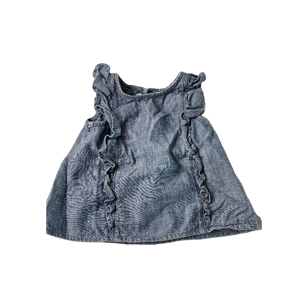 Old Navy Girls Denim Dress Size: 6-12 months Denim