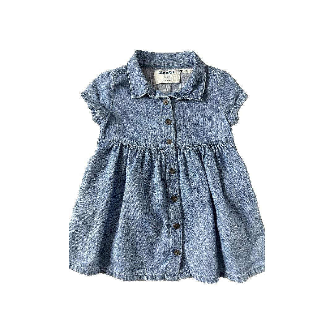 Old Navy Girls Denim Dress Size: 12-18 months Denim