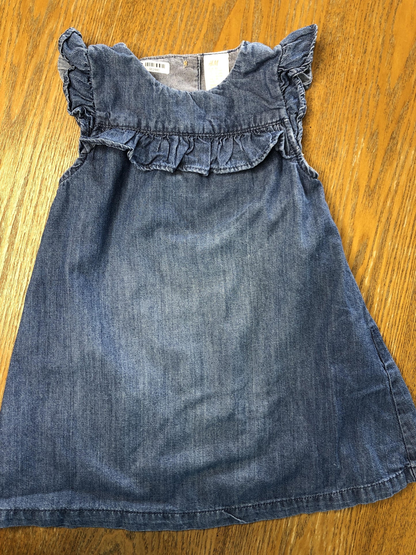 H&M Girls Denim Dress Size: 9-12 Months Denim