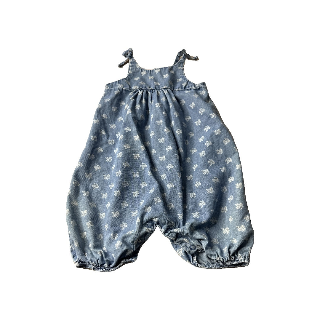 BabyB‚Äôgosh Girls Denim Romper Size: 12 months Denim