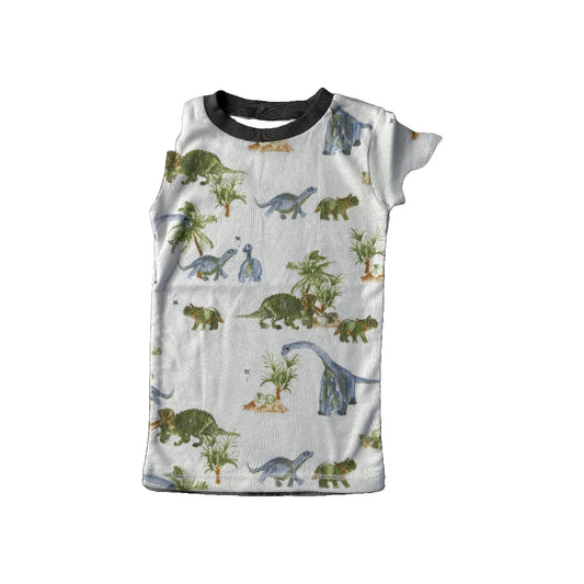 Burt's Bees Boys Dinosaur | White Pajamas Size: 3T Dinosaur | White