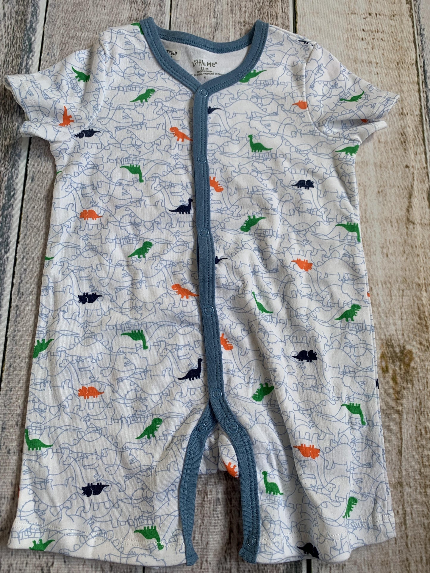 Little Me Boys Dinosaur Romper Size: 12M Dinosaur
