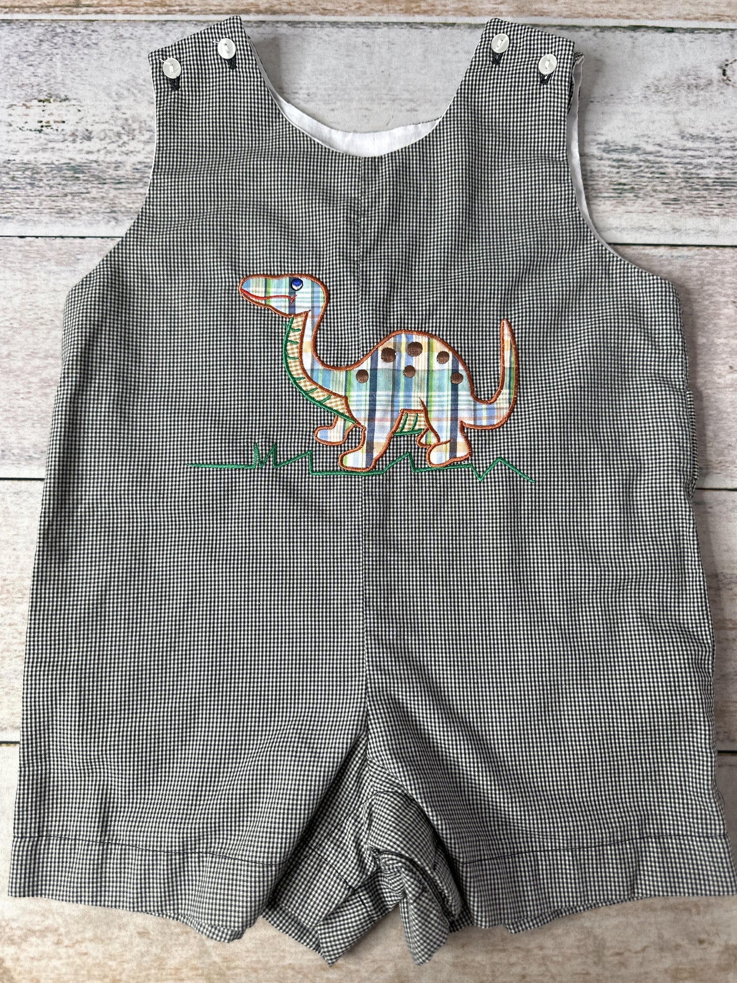 Boys Dinosaur Romper Size: 6-9 months Dinosaur