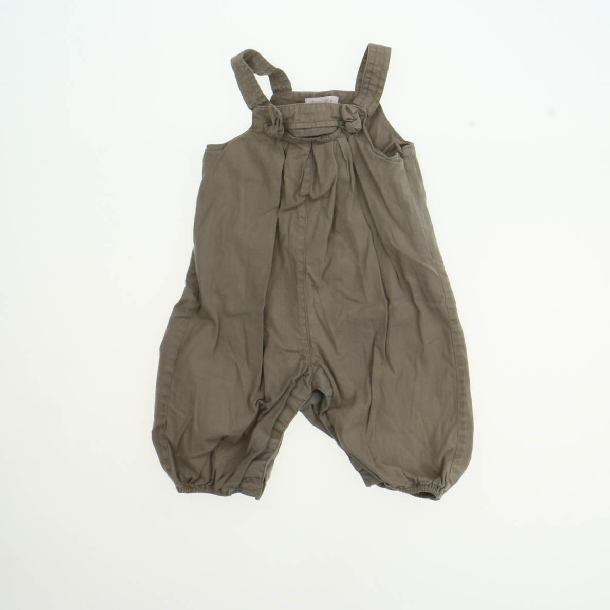 dpam Girls Taupe Overall Shorts Size: 3 Months Taupe