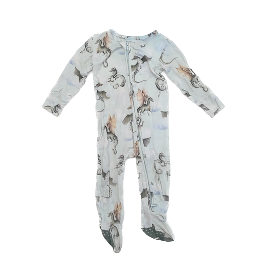 Posh Peanut Boys Dragons 1-piece footed Pajamas Size: 18-24 Months Dragons
