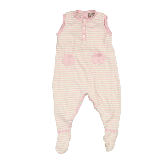 dulces Girls Pink | White | Stripes Romper Size: 3-6 Months Pink | White | Stripes