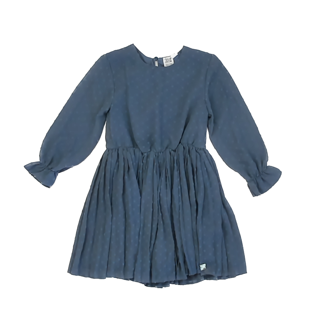 Deux par deux Girls Dusty Blue Dress Size: 4T Dusty Blue