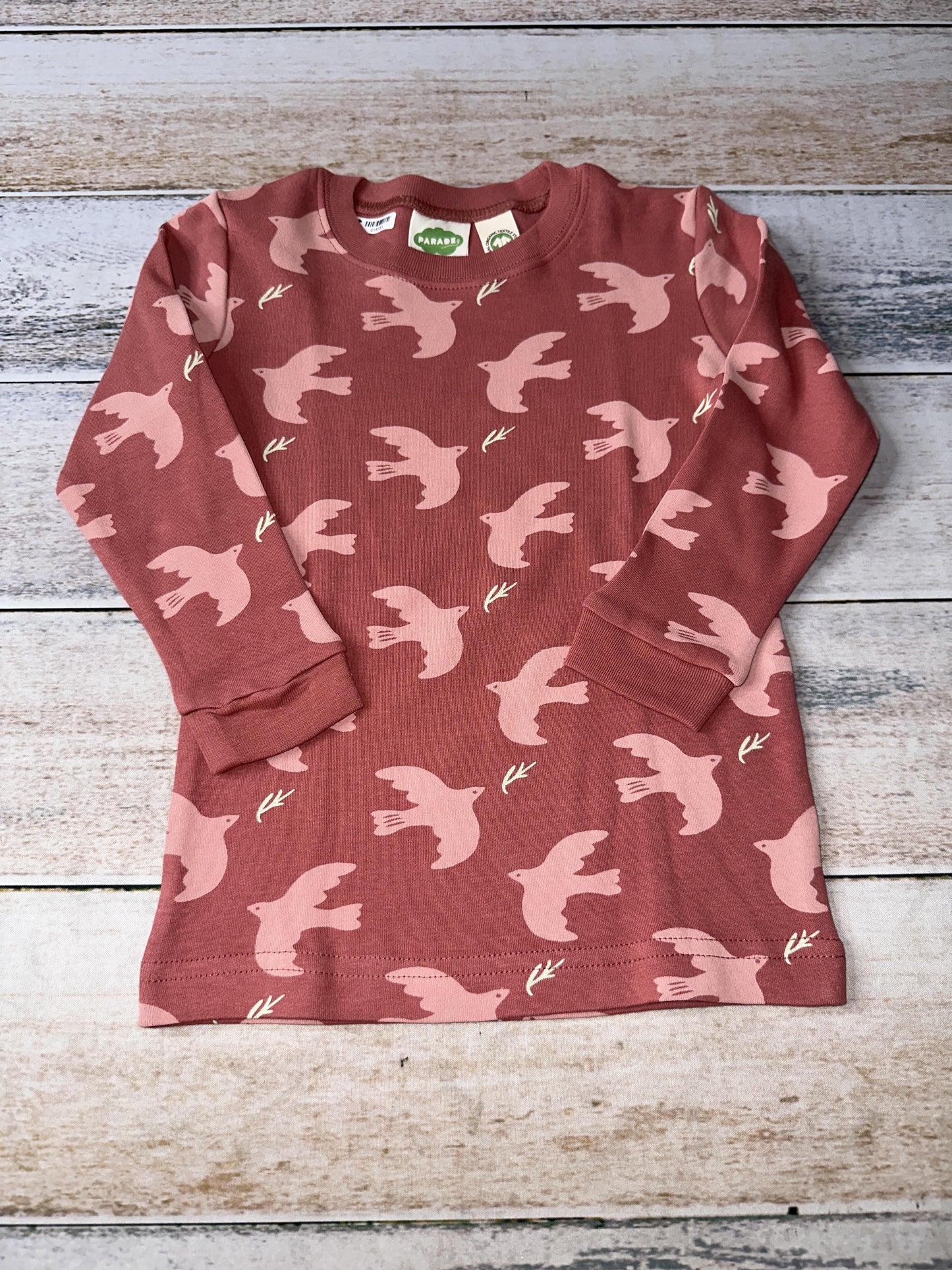 Parade Girls Dusty Rose | Birds Pajamas Size: 2T Dusty Rose | Birds