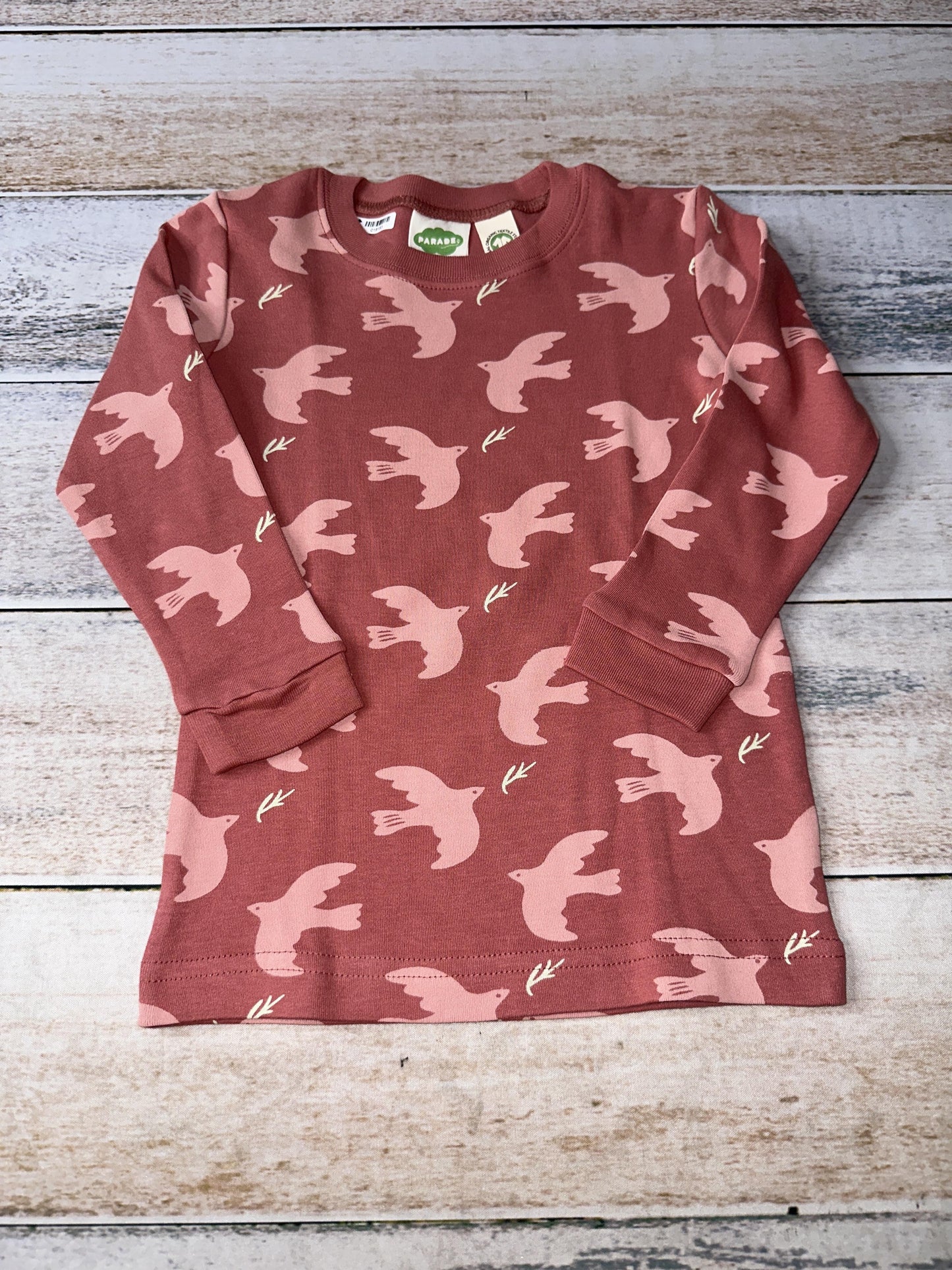Parade Girls Dusty Rose | Birds Pajamas Size: 2T Dusty Rose | Birds