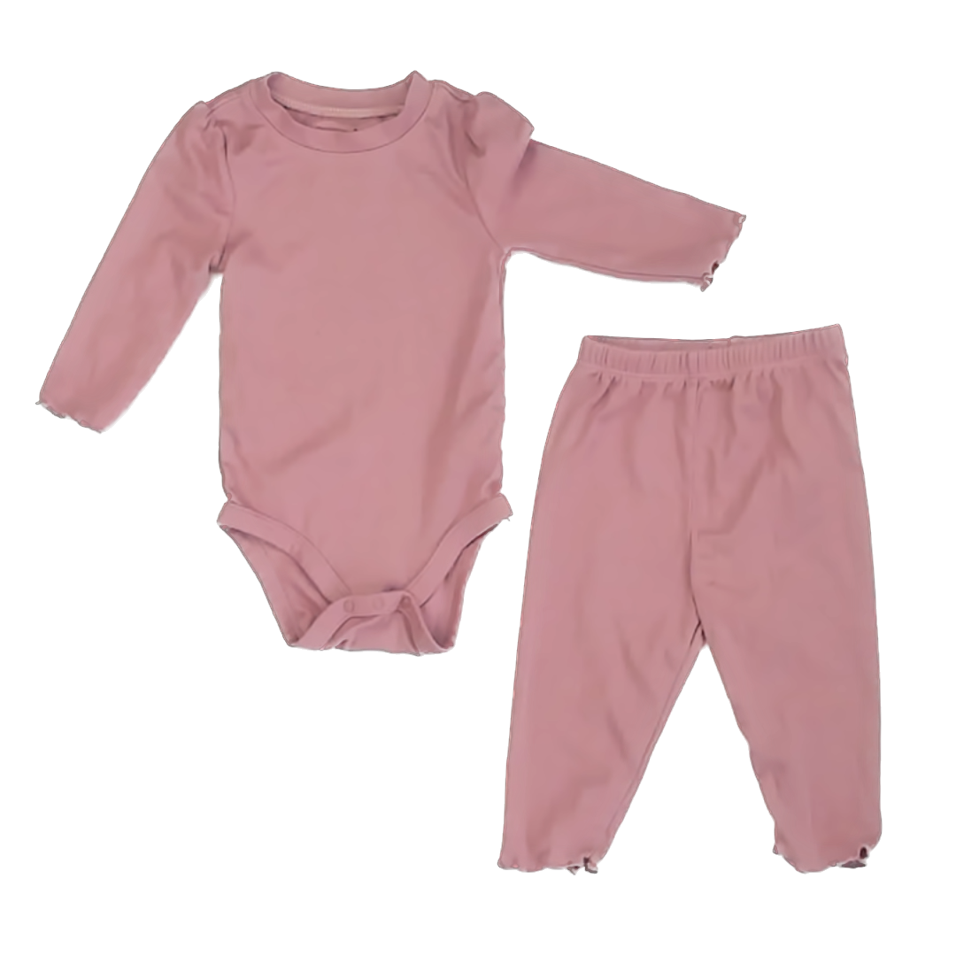 Cloud Island Girls Dusty Rose Apparel Sets Size: 6-9 Months Dusty Rose