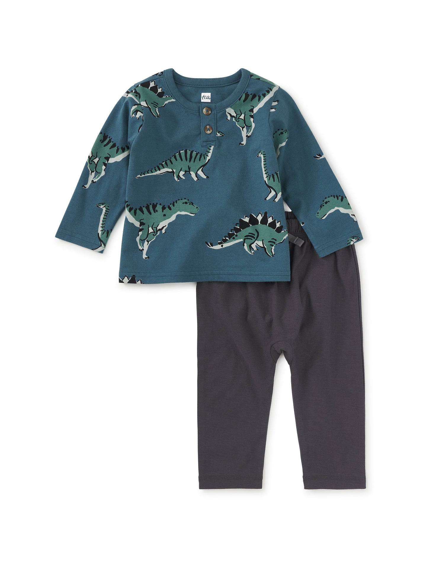 Tea Collection Boys Dynamic Dinos Apparel Sets Size: 6-9 Months Dynamic Dinos