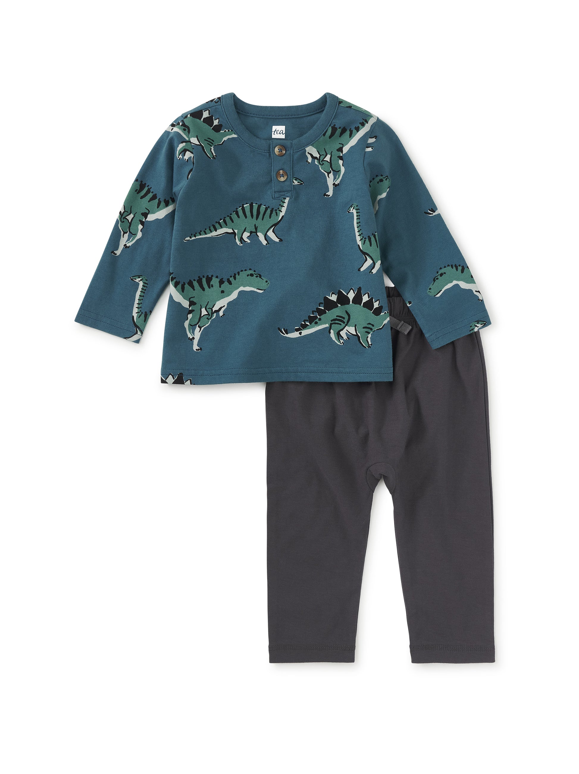 Tea Collection Boys Dynamic Dinos Apparel Sets Size: 6-9 Months Dynamic Dinos