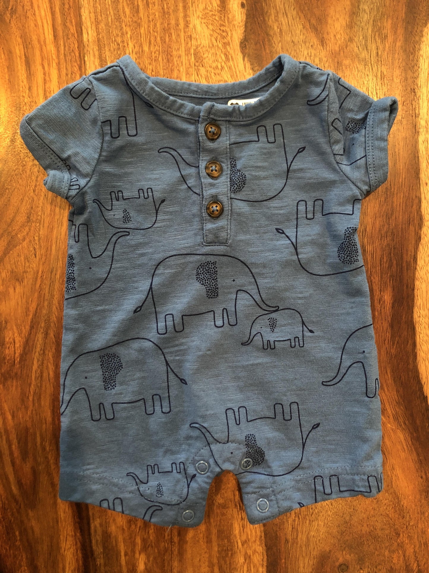 Carters Boys Elephant | Light Blue Romper Size: Newborn Elephant | Light Blue