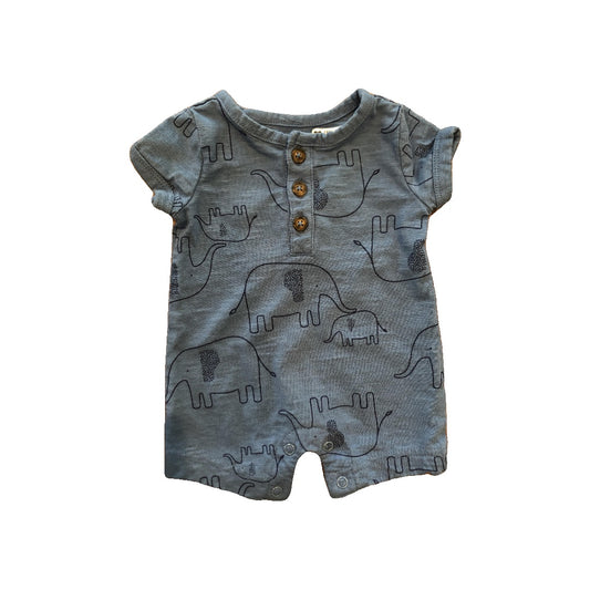 Carters Boys Elephant | Light Blue Romper Size: Newborn Elephant | Light Blue