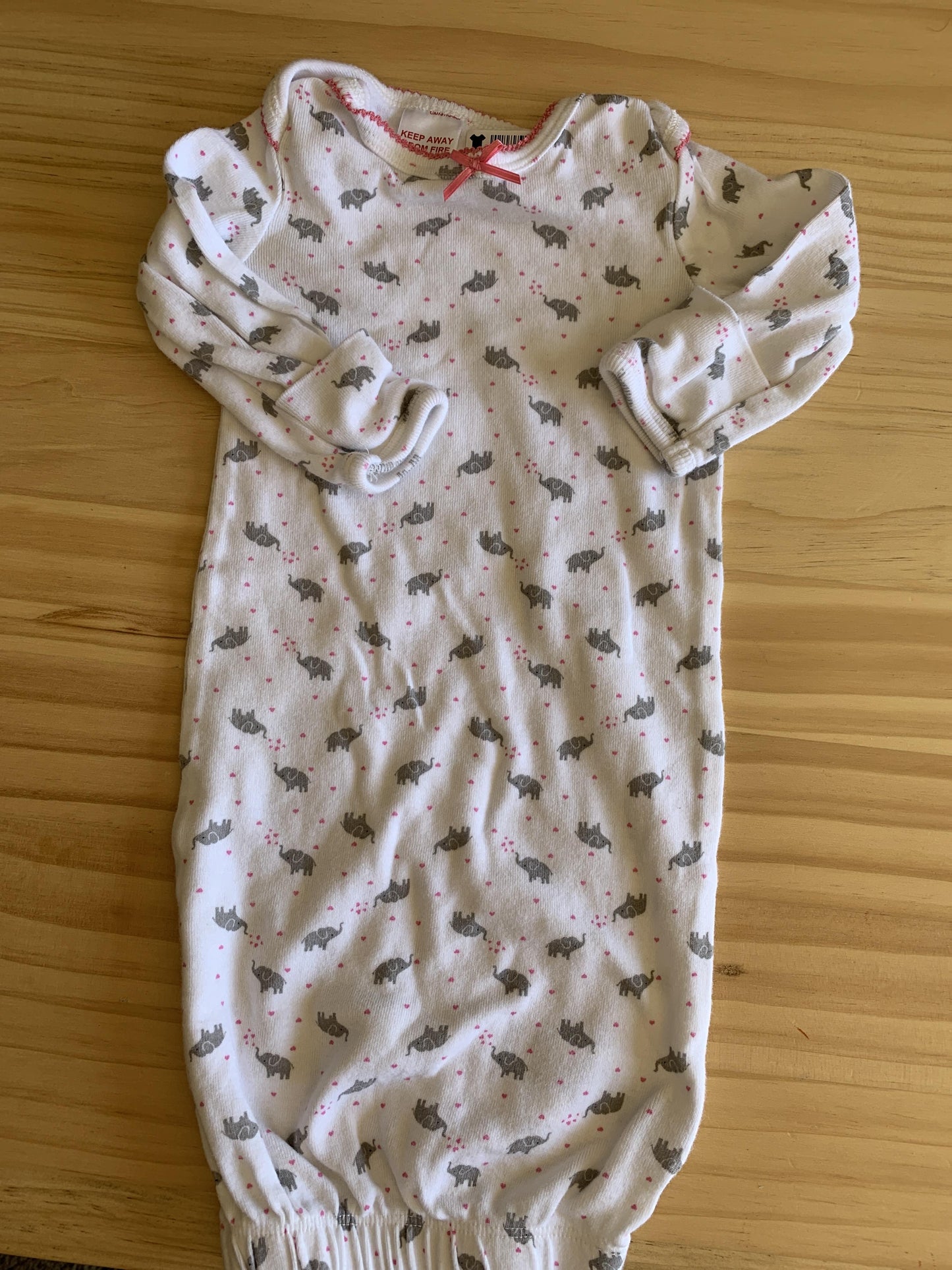 Girls Elephant Sleepsack Size: Newborn Elephant