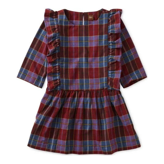 Tea Collection Girls Family Plaid Dress Size: 0-3 Months Family Plaid