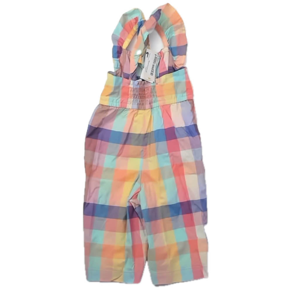 Tea Collection Girls Feliz Familia Plaid Romper Size: 2T Feliz Familia Plaid