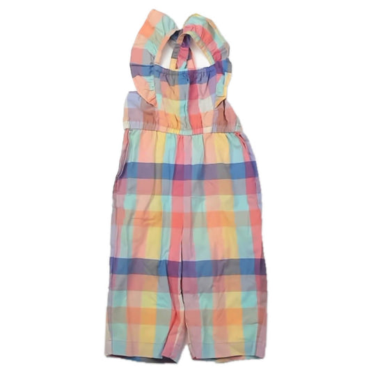 Tea Collection Girls Feliz Familia Plaid Romper Size: 2T Feliz Familia Plaid
