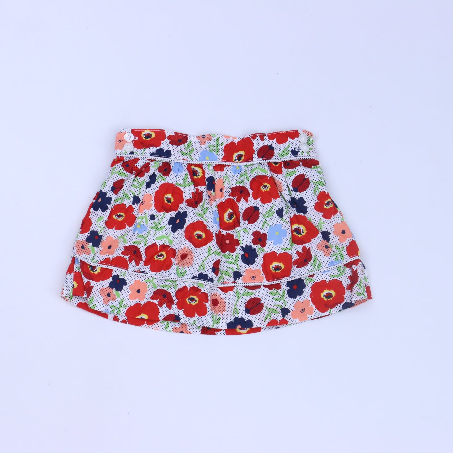 Janie & Jack Girls Floral | Dots Skirt Size: 3-6 Months Floral | Dots