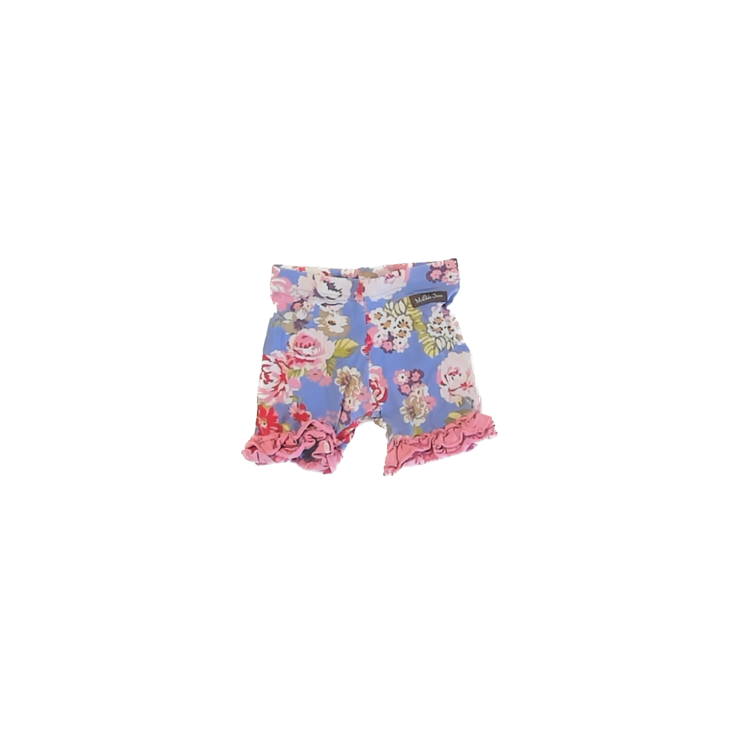 Matilda Jane Girls Floral Ruffle Cargo Shorts Size: 4T Floral Ruffle