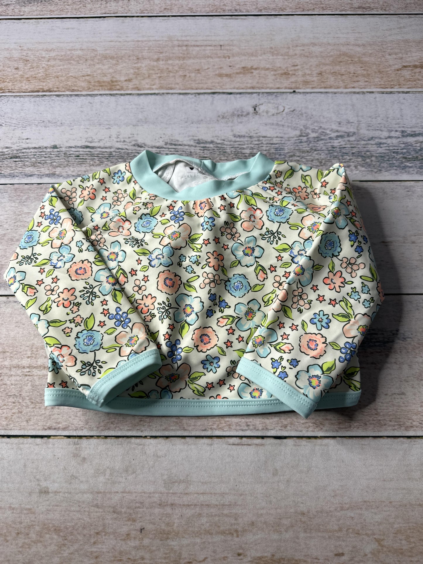 Rockets of Awesome Girls Floral | Turquoise Swimwear Size: 12-18 months Floral | Turquoise
