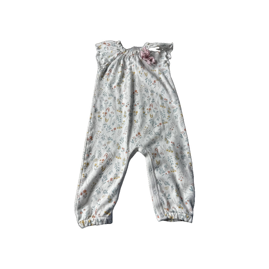 Feather Baby Girls Floral | White Romper Size: 9-12 Months Floral | White