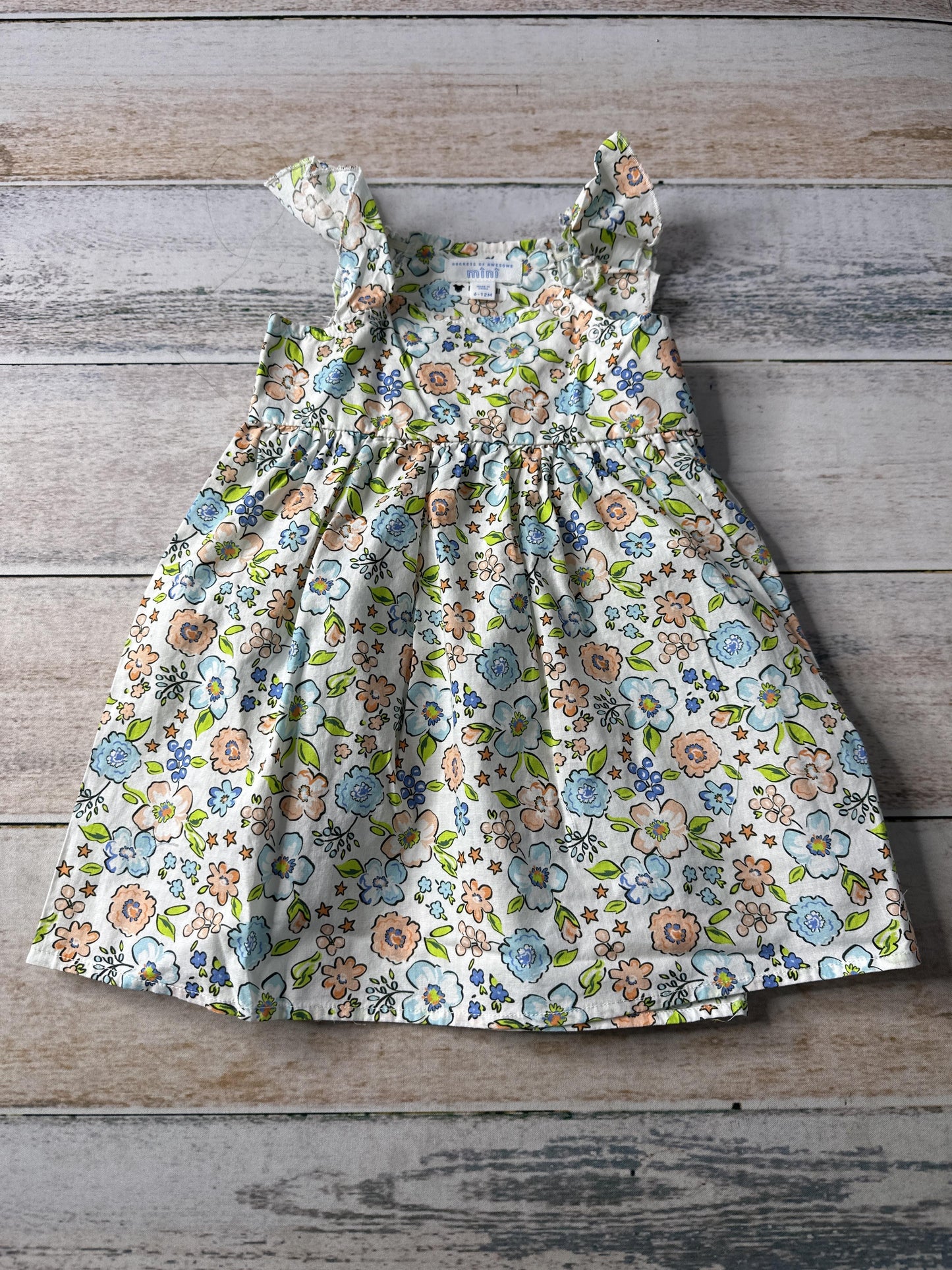 Rockets of Awesome Girls Floral Dress Size: 6-12 months Floral