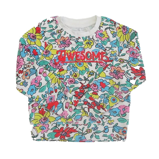 Rockets of Awesome Girls Floral Long Sleeve Shirt Size: 5T Floral