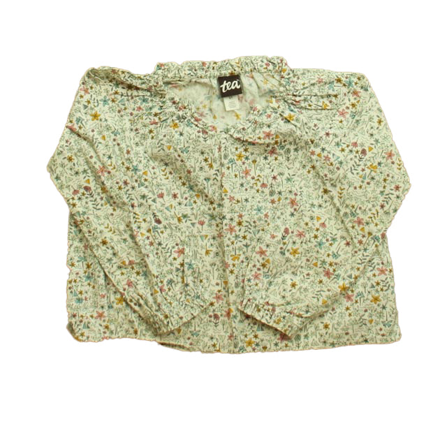 Tea Girls Floral Long Sleeve Shirt Size: 2T