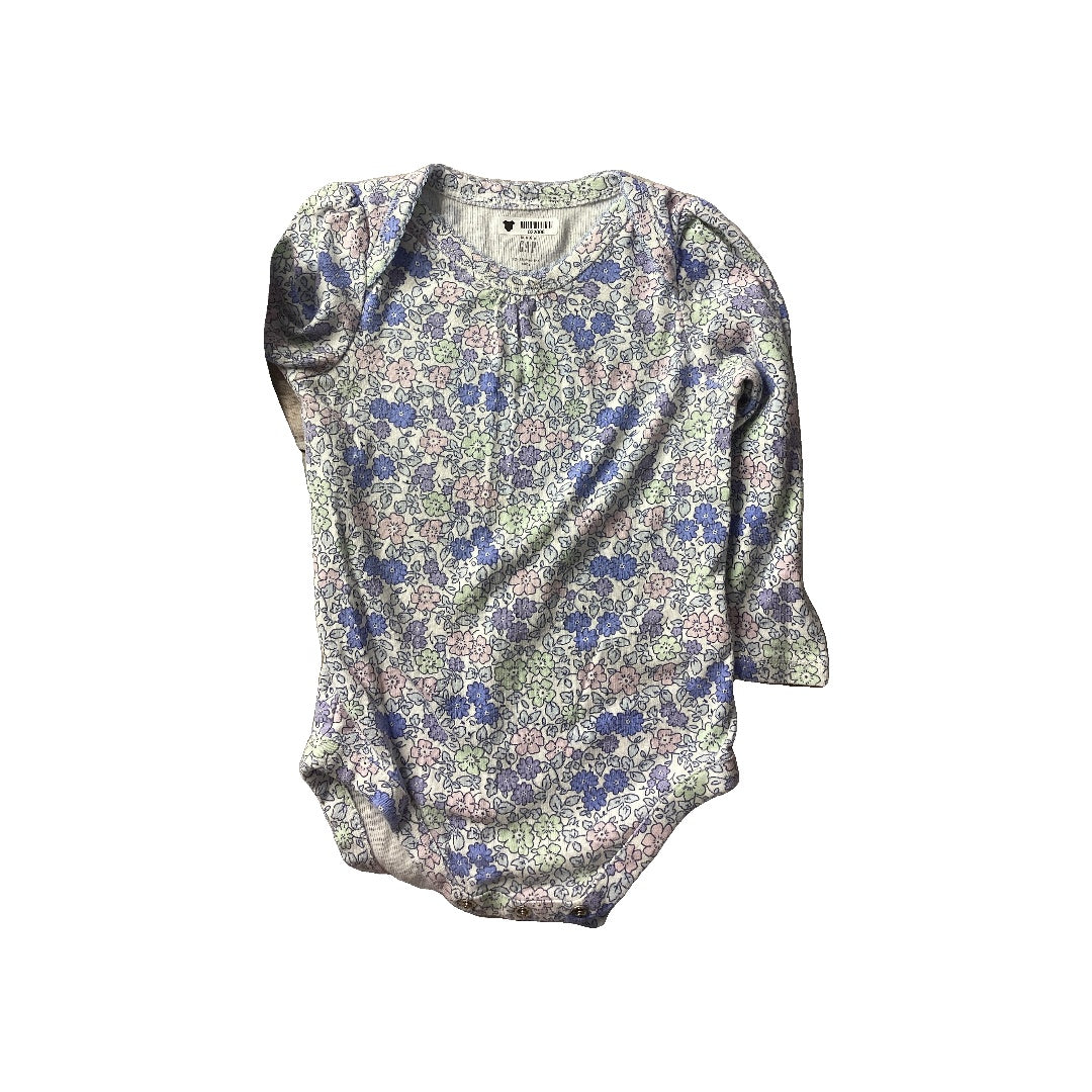 Girls Floral Button Down Short Sleeve Size: 12-18 months Floral