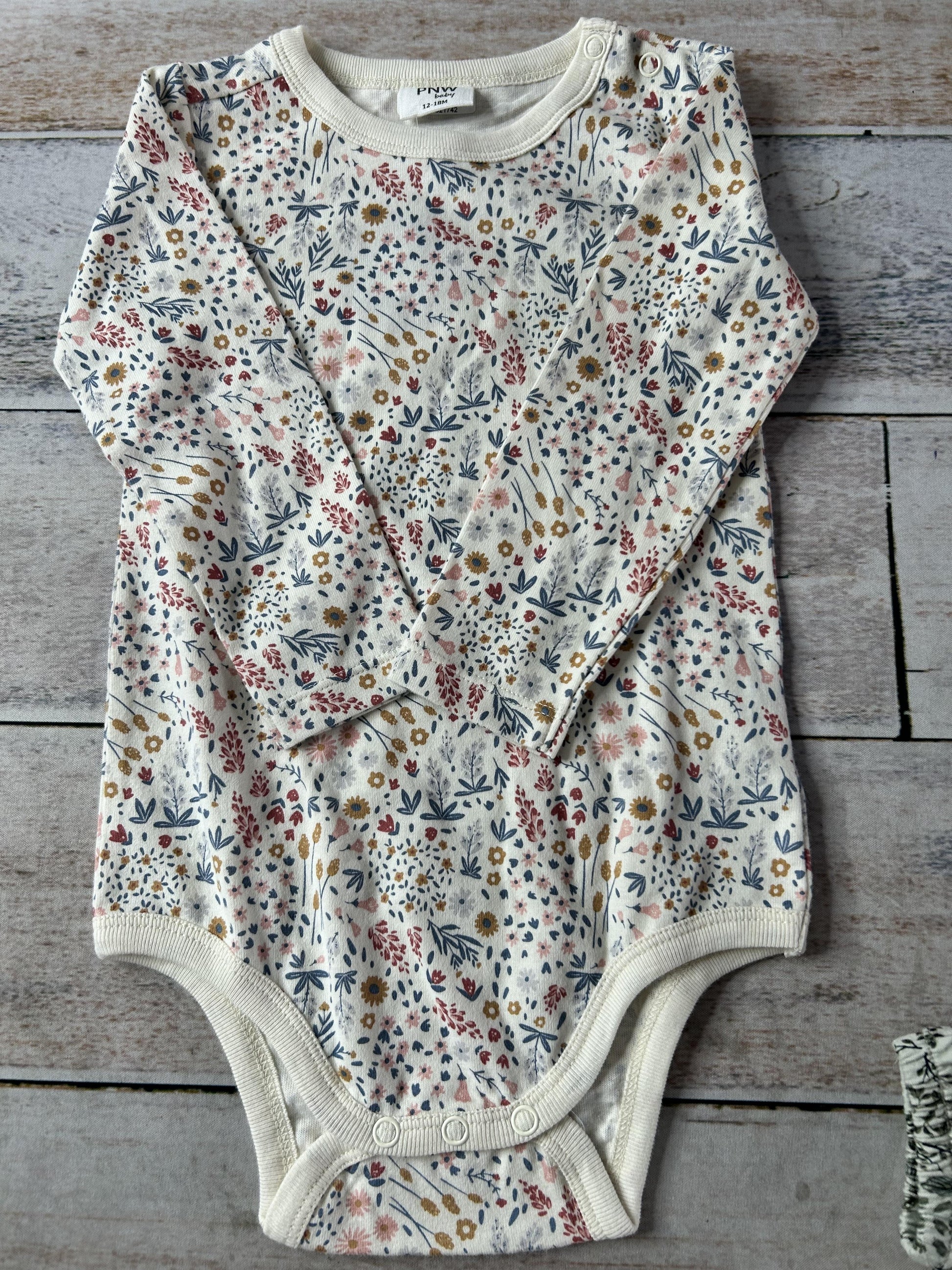PNW Girls Floral Onesie Size: 12-18 months Floral