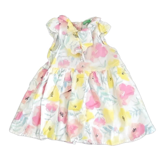 Benetton Girls Floral Dress Size: 2T Floral