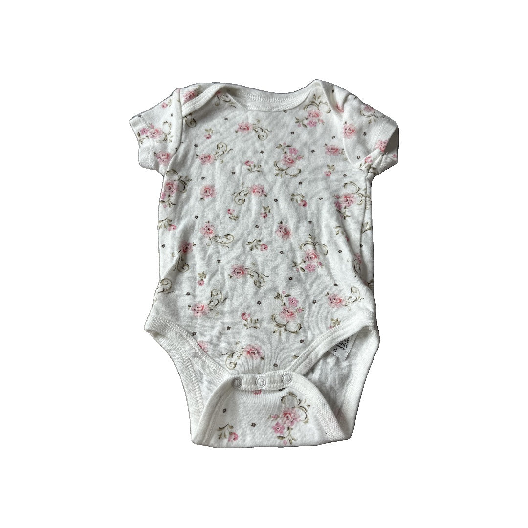 Little Me Girls Floral Onesie Size: 3 months Floral