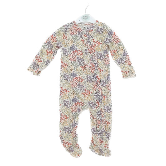 charlotte & star Girls Floral 1-piece footed Pajamas Size: 6-9 Months Floral