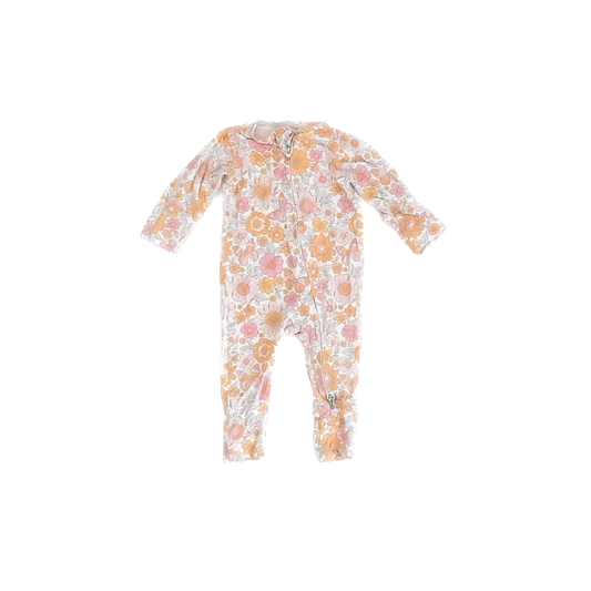 Sweet Bamboo Girls Floral 1-piece Non-footed Pajamas Size: 0-3 Months Floral